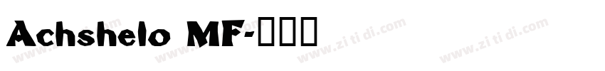 Achshelo MF字体转换